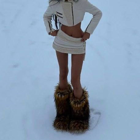 Bottines D'Hiver en Fourrure