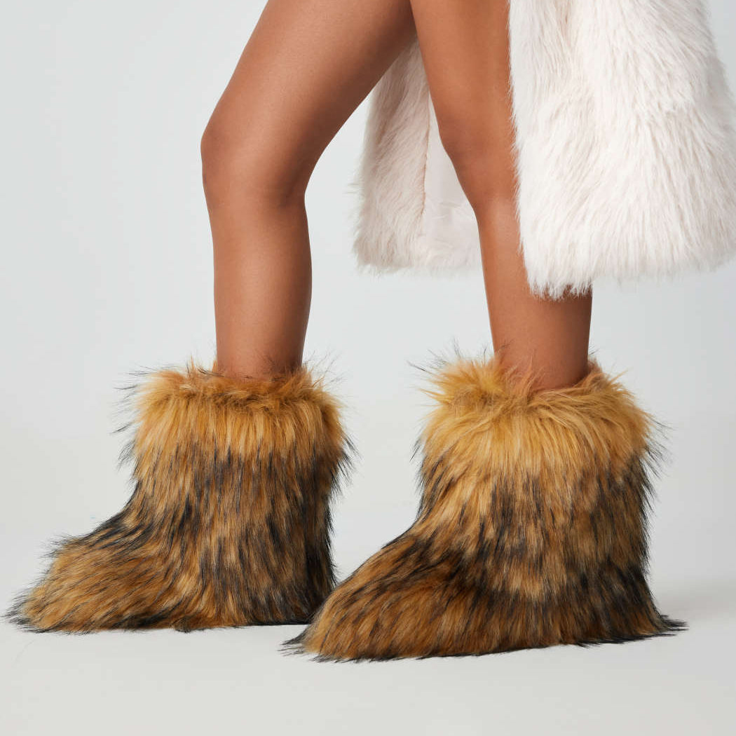 Bottines D'Hiver en Fourrure