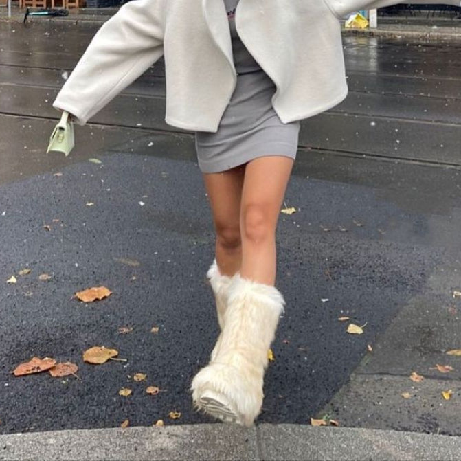 Bottines D'Hiver en Fourrure