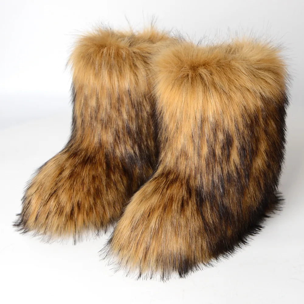 Bottines D'Hiver en Fourrure