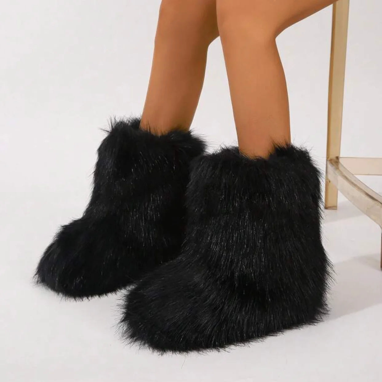 Bottines D'Hiver en Fourrure