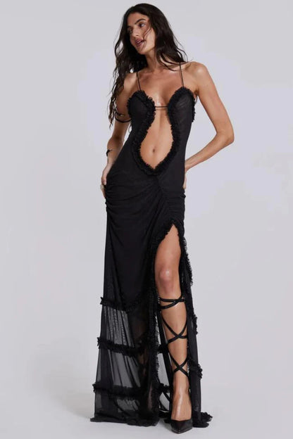 Robe Évasée à Découpes Sensuelles