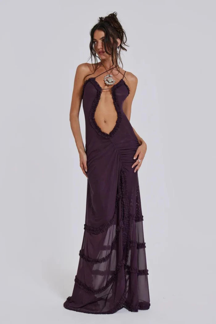 Robe Évasée à Découpes Sensuelles